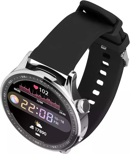 Tracer SMW9 X-Tro 47mm Smartwatch with Heart Rate Monitor (Silver) view 4