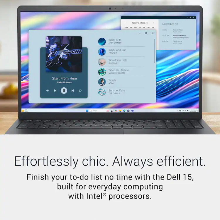 Dell 15 DC15250 15.6" FHD (i5-1334U/8GB/512GB SSD/W11 S) Carbon Black (US Keyboard) view 2
