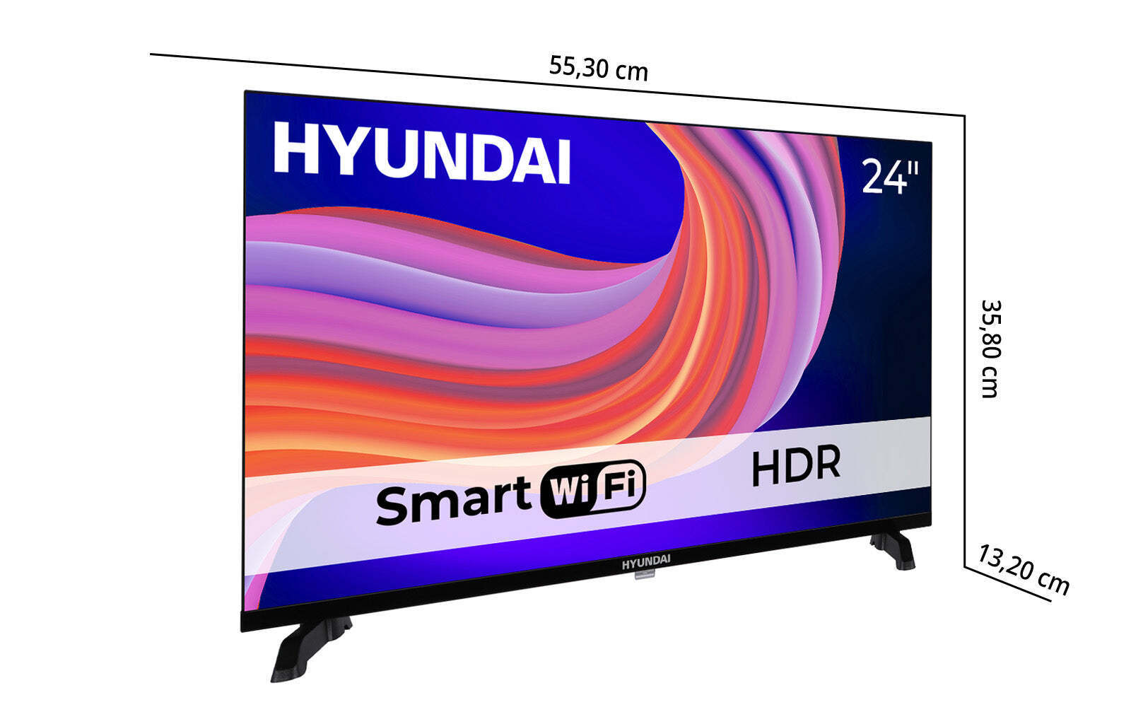 Hyundai Smart TV 24" HD Ready LED HLM24TS500SMART HDR (2025) vista 4