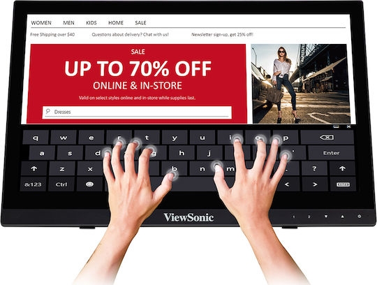 Viewsonic TD1630-3 Touch TN Portable Monitor 15.6" 1366x768 with Response Time 12ms GTG view 6
