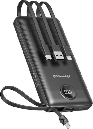 Charmast C10 Power Bank 10000mAh with USB-A Port and USB-C Port Black