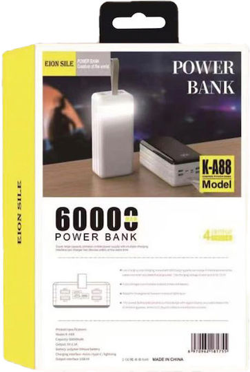EION K-A88 Power Bank 60000mAh with 4 USB-C Ports Black view 2