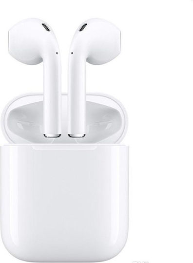 H1 Earbud Bluetooth Handsfree Earphones with Charging Case White view 1