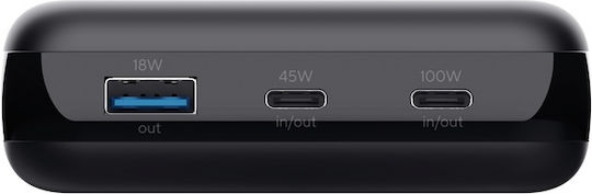 Trust Laro Power Bank 20000mAh 100W with USB-A Port and 2 USB-C Ports Power Delivery / Quick Charge 3.0 Black view 6