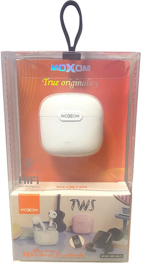 Moxom MX-TW23 In-ear Bluetooth Handsfree Earphones with Charging Case White view 1
