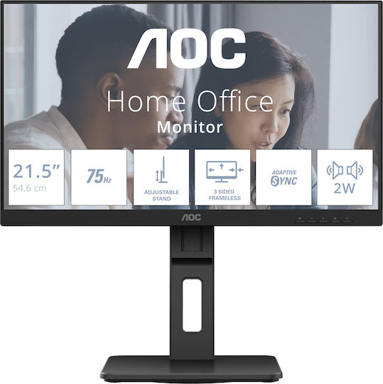 AOC 22E2UMF VA HDR Monitor 21.5" FHD 1920x1080 with Response Time 4ms GTG view 3