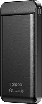 Ipipoo LP-26 Power Bank 10000mAh with 2 USB-A Ports and USB-C Port Quick Charge 3.0 Black vue 3