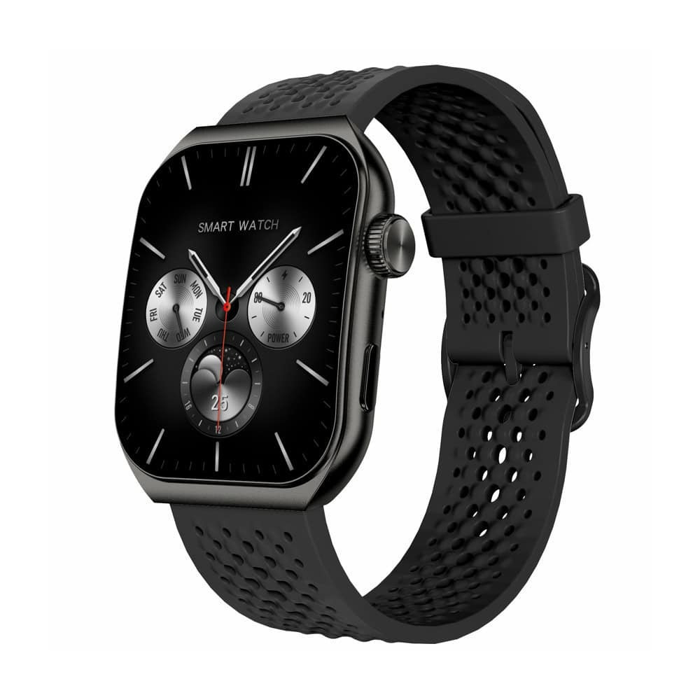Aurafit AM10B Smartwatch with Heart Rate Monitor Black