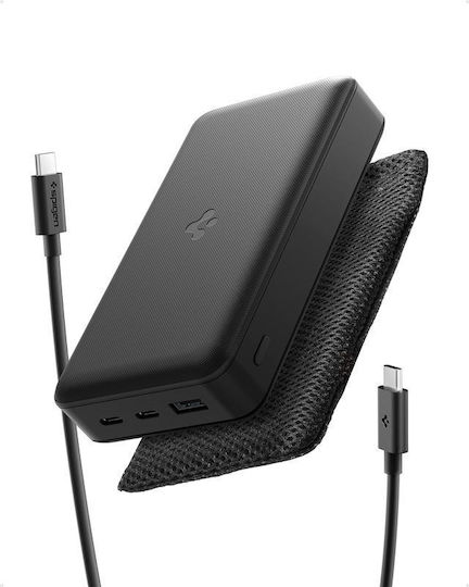 Spigen EA3030 Power Bank 30000mAh 30W with USB-A Port and USB-C Port Black view 2