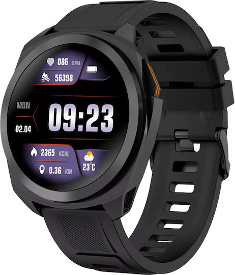 Canyon Maverick Waterproof Smartwatch with Heart Rate Monitor (Black) view 2