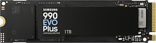 Samsung 990 EVO Plus SSD 1TB M.2 Type with PCI Express 5.0 Connection PS5 Compatible MZ-V9S1T0BW