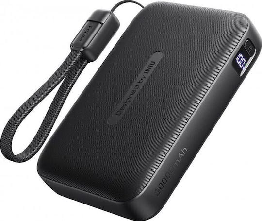 Iniu Pocket Neo Power Bank 20000mAh 22.5W with USB-A Port and 2 USB-C Ports Black view 2