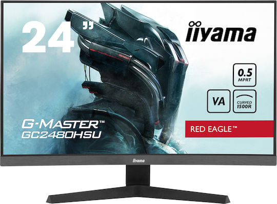 Iiyama G-MASTER GC2480HSU-B1 VA Curved Monitor 23.6" FHD 1920x1080 180Hz view 1