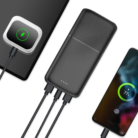 Akashi ALTPB30COMPBL Power Bank 30000mAh 18W with 2 USB-A Ports and USB-C Port Power Delivery / Quick Charge 3.0 Black view 3