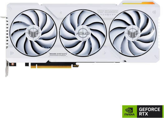 Asus GeForce RTX 4070 Ti Super 16GB GDDR6X TUF Gaming White OC Edition Graphics Card view 2