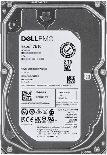 Dell 2TB HDD Hard Drive 3.5" SATA III 7200rpm for Server 000000000000602599 view 9