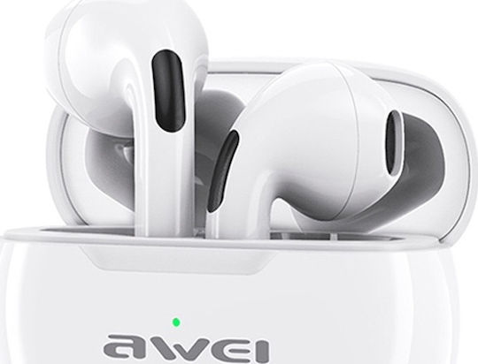 Awei T17 Mini Earbud Bluetooth Handsfree Earphones with Charging Case White view 3