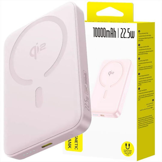 Baseus Enerfill FM12 QI2 MagSafe Power Bank 10000mAh 22.5W with USB-C Port Pink view 2