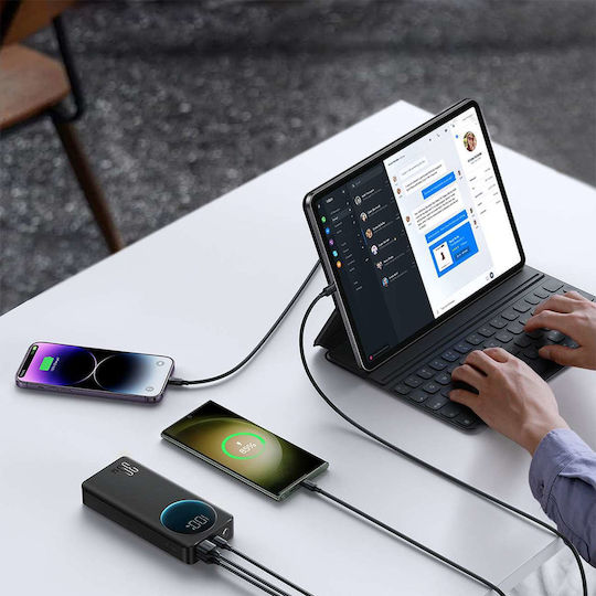 Joyroom JR-PBF03 Power Bank 30000mAh 30W with 2 USB-A Ports and USB-C Port Quick Charge 3.0 Black vue 5