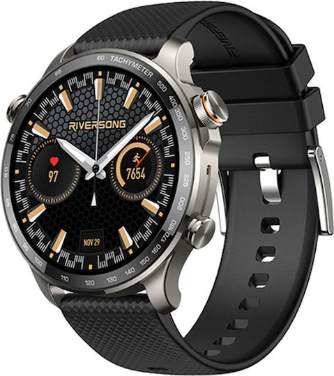 Riversong Motive 10 GT Smartwatch with Heart Rate Monitor (Black) view 1