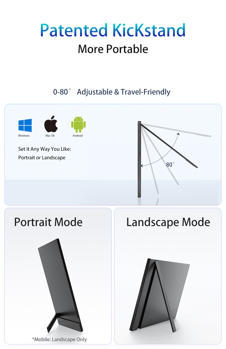Arzopa A1S IPS HDR Portable Monitor 14" FHD 1920x1080 view 6