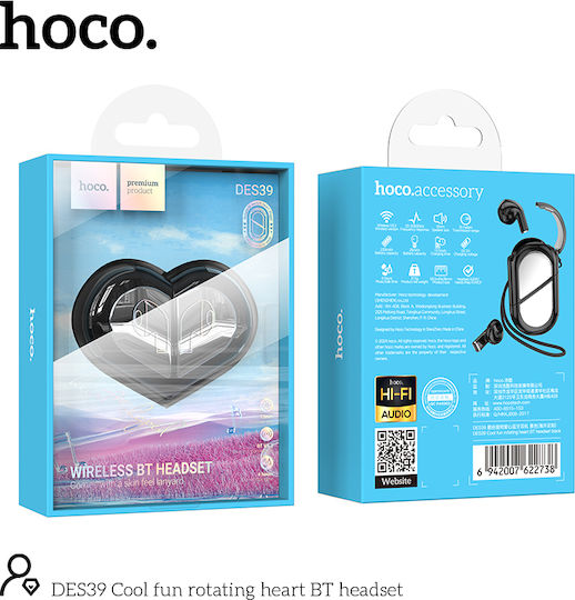 Hoco DES39 In-ear Bluetooth Handsfree Earphones with Charging Case Black view 2