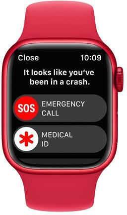 Apple Watch Series 8 Aluminium 41mm Waterproof with Heart Rate Monitor ((Product) Red) vue 5