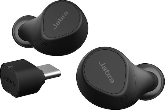 Jabra Evolve2 7 Buds - USB-C UC - Wireless Charging Pad Bluetooth Handsfree Earphones with Sweat Resistance and Charging Case Black view 2