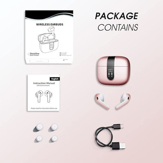 In-ear Bluetooth Handsfree Earphones with Sweat Resistance and Charging Case Pink view 9