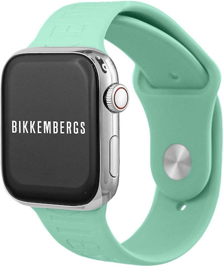 Bikkembergs BK09 Small Aluminium Smartwatch with Heart Rate Monitor (Light Green Silicone Strap) view 2