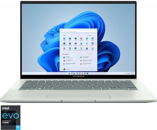 Asus Zenbook UX3402ZA-KP609W 14" QHD+ (i5-1240P/8GB/512GB SSD/W11 Home) Aqua Celadon (International English Keyboard) view 1