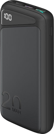 Goobay 53939 Power Bank 20000mAh 22.5W with 2 USB-A Ports and USB-C Port Power Delivery / Quick Charge 3.0 Black