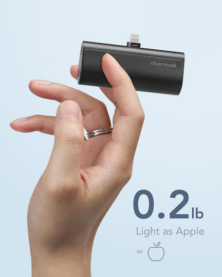 Charmast W0556P Lightning Power Bank 5000mAh 20W Black view 7