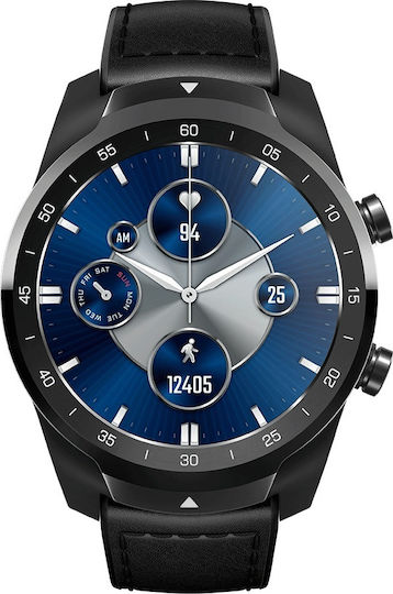 Ticwatch Pro S 45mm Waterproof Smartwatch with Heart Rate Monitor (Black)