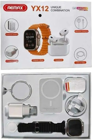 Remax YX12 Smartwatch with Heart Rate Monitor (Black)