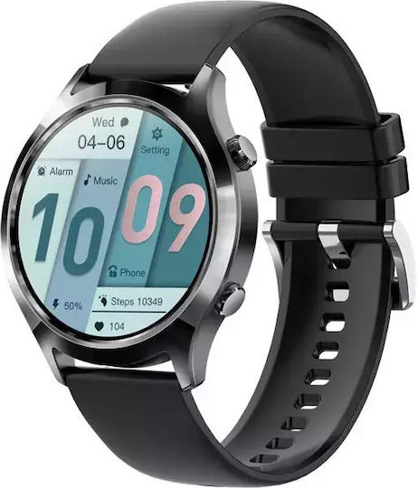 Nubi KM18 Smartwatch with Heart Rate Monitor (Black) view 1