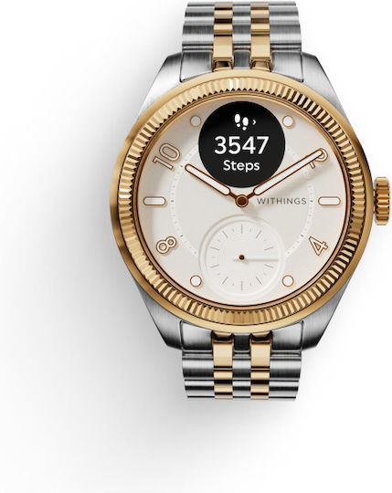 Withings Scanwatch Nova Brilliant Stainless Steel 39mm Waterproof with Heart Rate Monitor (Rose Gold Silver) view 4