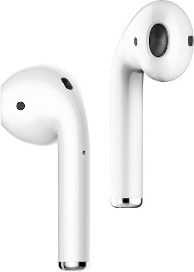 V6 Earbud Bluetooth Handsfree Earphones with Charging Case White view 2