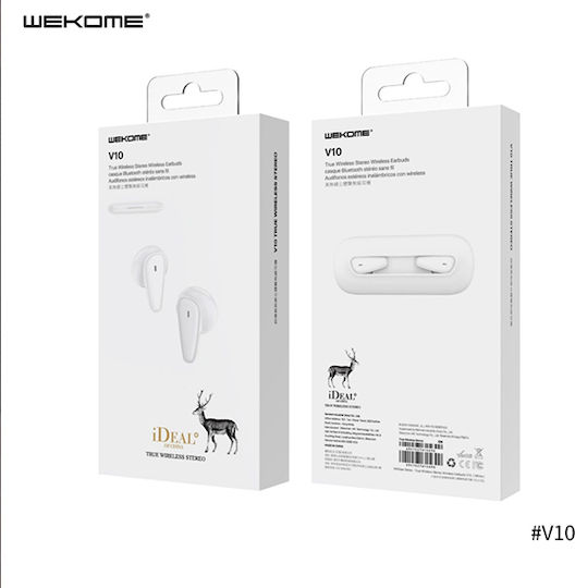 WK V10 In-ear Bluetooth Handsfree Earphones with Charging Case White view 6
