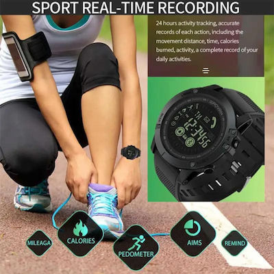 GF02 Waterproof Smartwatch with Heart Rate Monitor (Black) view 3