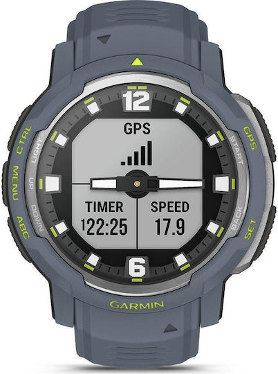 Garmin Instinct Crossover 45mm Waterproof Smartwatch with Heart Rate Monitor (Granite Blue) view 9