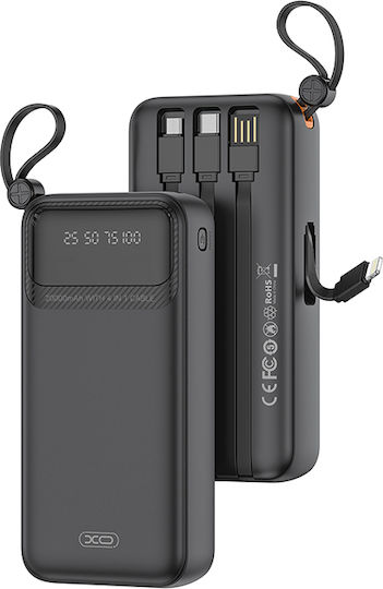 XO PR279 Power Bank 20000mAh 10W with 2 USB-A Ports and USB-C Port Black view 1