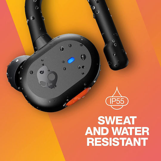 Skullcandy Push Active In-ear Bluetooth Handsfree Earphones with Sweat Resistance and Charging Case Black / Orange view 7