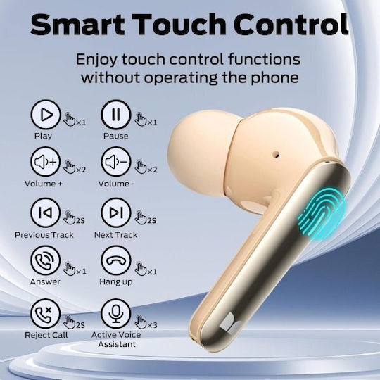 Monster N-Lite 203 In-ear Bluetooth Handsfree Earphones with Sweat Resistance and Charging Case Gold vue 3