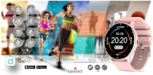 Giewont 120-1 Smartwatch with Heart Rate Monitor (Pink) view 7