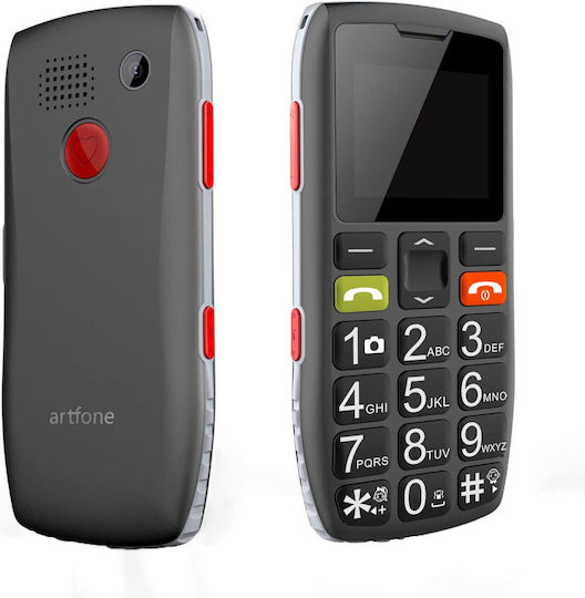 Artfone C1 Dual SIM Mobile with Buttons (Greek Menu) Black view 1
