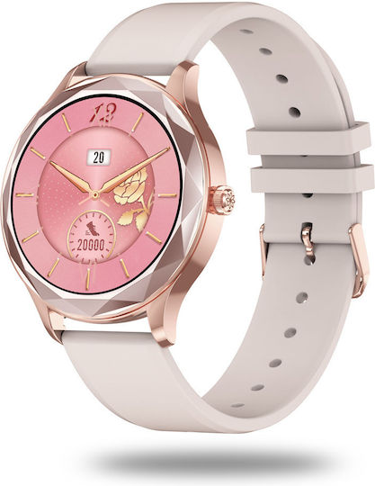 Diamond Suprem Collection Smartwatch Idealstore 1.09 Inch Display Call Message Notifications Bluetooth Heart Rate Sleep Monitoring Multi-sport Ip67 Water Resistant Alarm Android-ios Long Battery Gold Silicon Edition