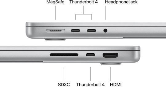 Apple MacBook Pro 14" (2024) 14.2" Retina Display 120Hz (M4-10-core/16GB/1TB SSD) Silver (GR Keyboard) view 7