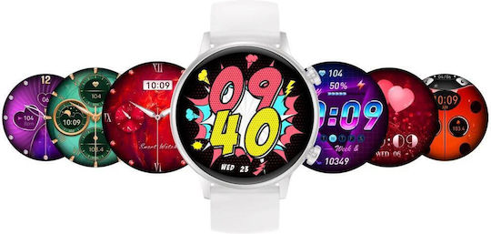 Manta Alexa Mini 39mm Smartwatch with Heart Rate Monitor (White) view 4