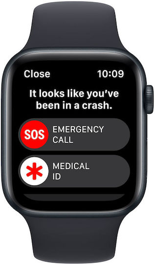 Apple Watch SE 2023 Aluminium 44mm Waterproof with Heart Rate Monitor (Midnight with Midnight Sport Band (S/M)) view 6